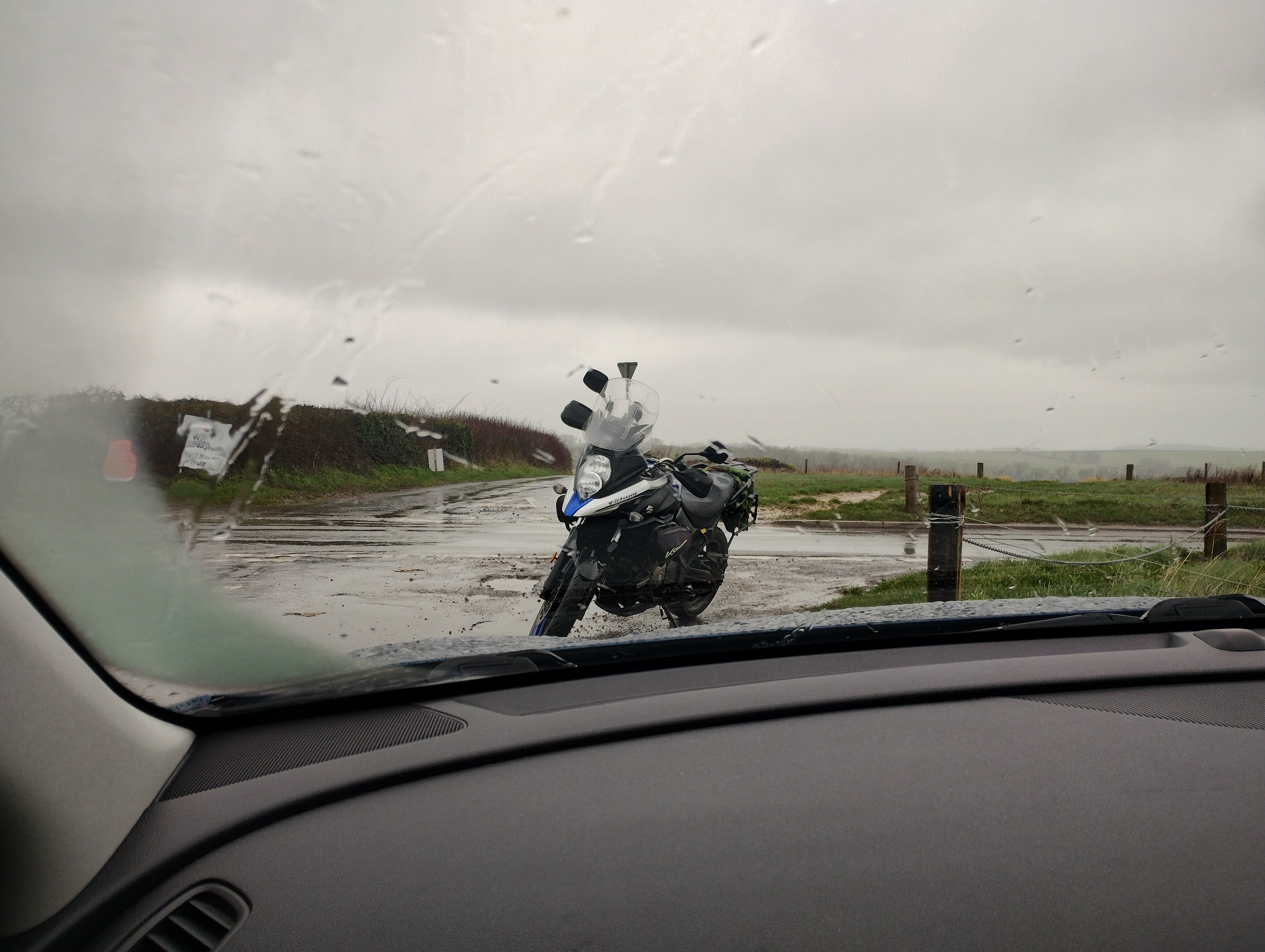 Bike view from the marshall's car Bike pic